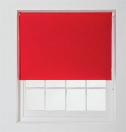 ColourMatch Blackout Thermal Roller Blind - 4ft - Poppy Red